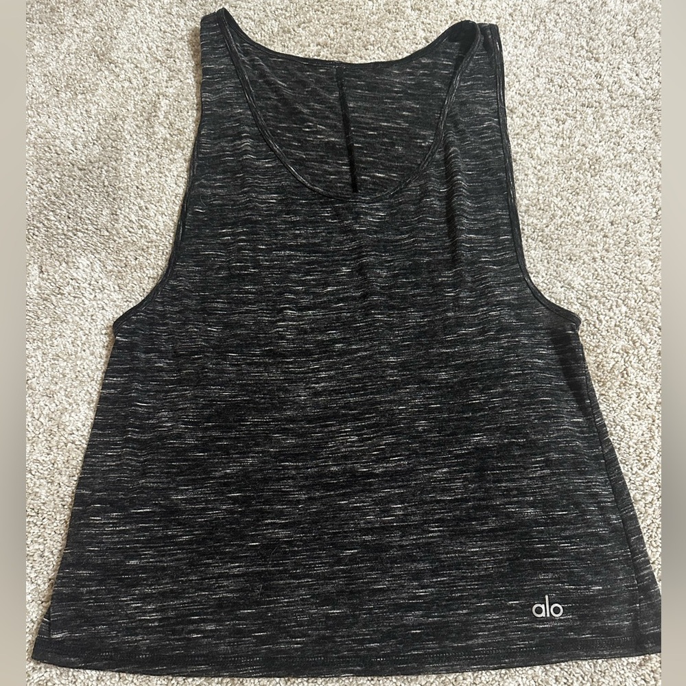 Alo Yoga charcoal heathered workout tank